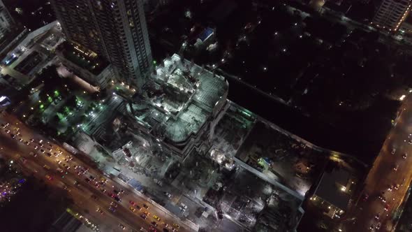 Asoke and Petchaburi Aerial Footage in Bangkok, Thailand