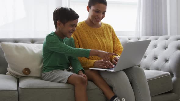 Family enjoying free time at home