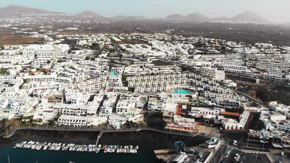 Embankment of Puerto Del Carmen Lanzarote