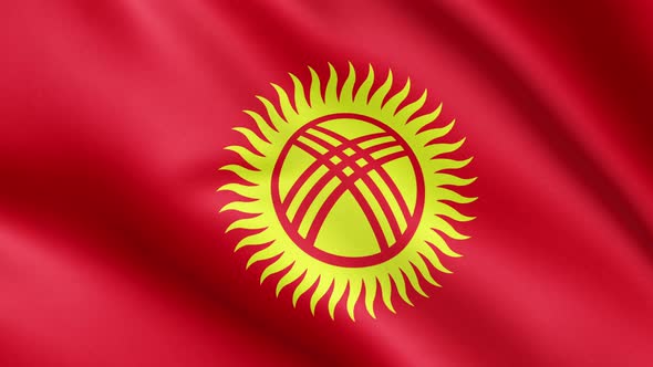 Flag of Kyrgyzstan | UHD | 60fps