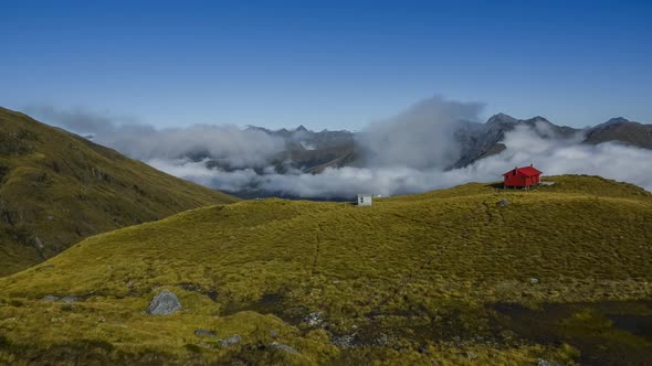 New Zealand mountain hut timelapse