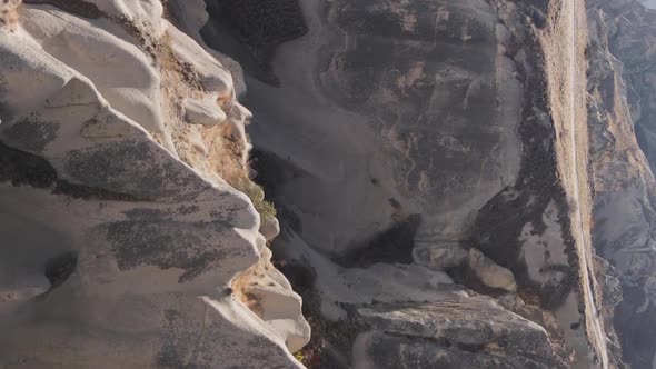 Vertical Video Cappadocia Landscape Aerial View