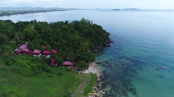 City of Sihanoukville in Cambodia seen from the sky