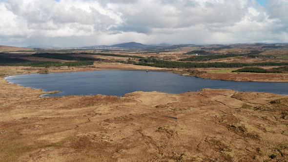 Aerial View of Lough Adeery By Killybegs Fresh Water Reservoir County Donegal  Ireland