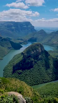 Panorama Route Soute Africa Blyde River Canyon with the Three Rondavelsimpressive View of Three