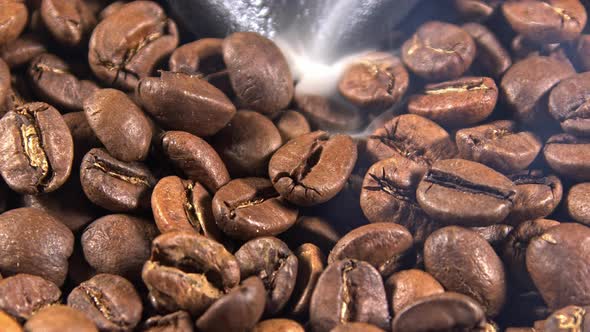 Freshly Roasted Coffee Beans With Smoke 2