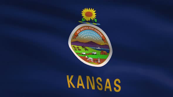 Kansas State Flag Background 4K