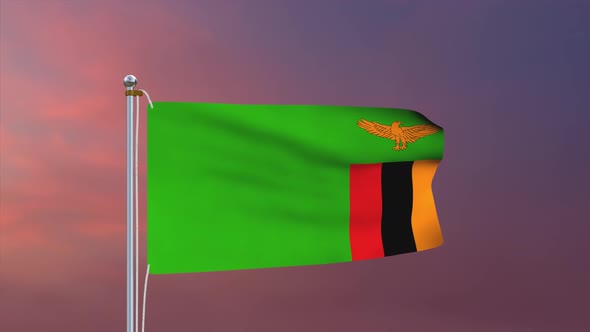 Zambia Flag 4k