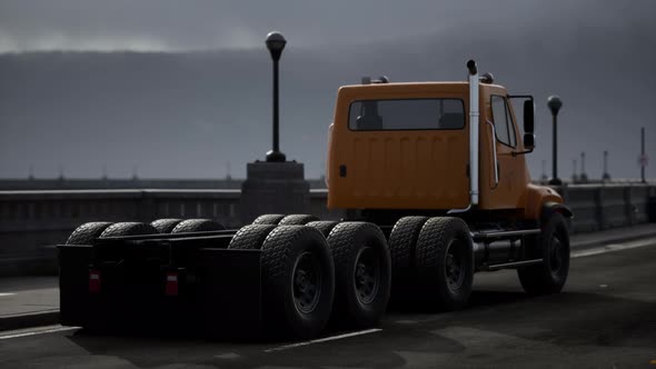 Big Lorry Truck on the Bridge