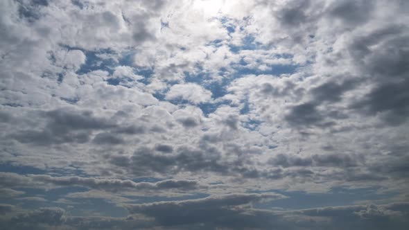 Clouds Move Smoothly in the Blue Sky. Timelapse. Cloud Space