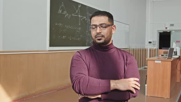 Portrait of Mixed-Race University Professor of Mathematics