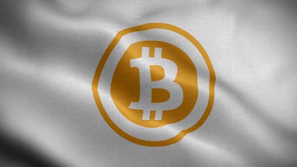 Bitcoin Crypto Currency Flag Loop