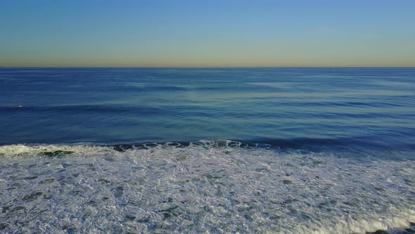 Aerial drone uav view of the beach and ocean.