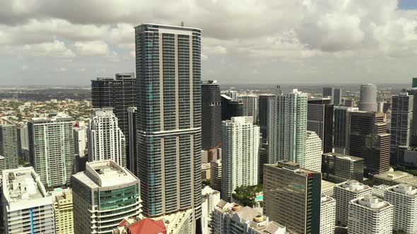Aerial Footage Panorama Tower Brickell Tallest Building In The City