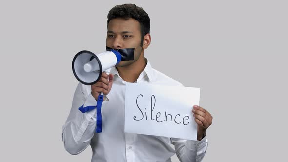 Silence and Censorship Concept