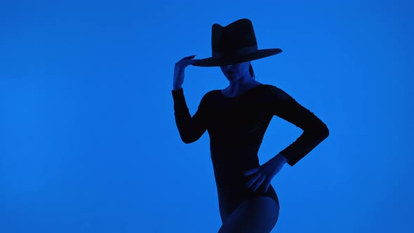 Amazing Lady Isolated on Blue Background