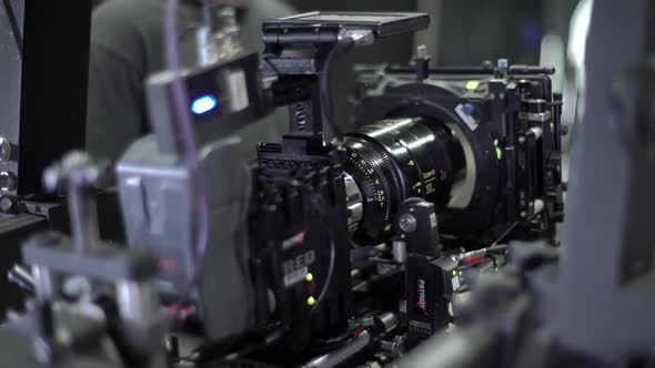 Camera on the Set of a Film Closeup