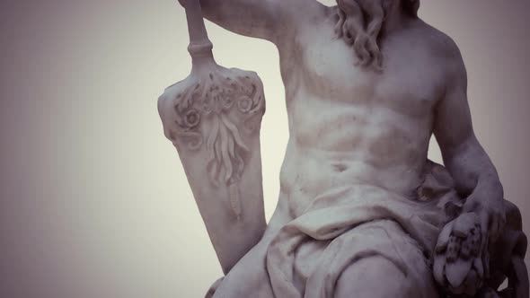 Antique White Marble Statue alt