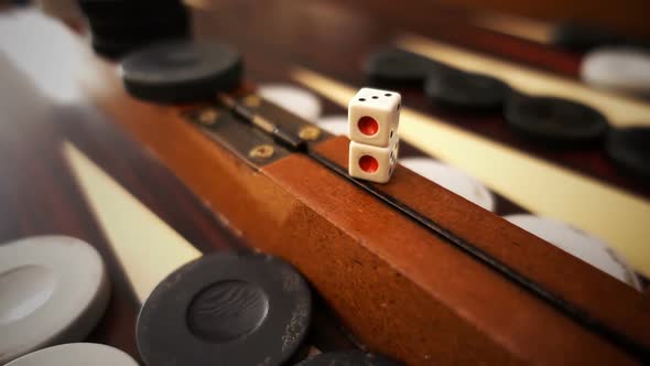 Dices On Backgammon Board Game