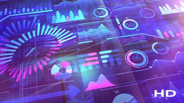 Bright Color Corporate Background With Infographics HD alt