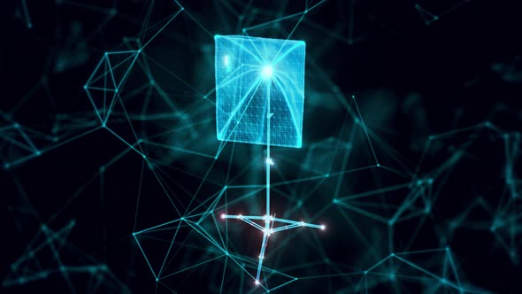 softbox studio light hologram Close up 4k alt