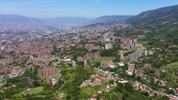 The Medellin City Landscape in Summer Time.