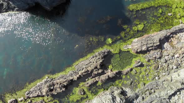 Amazing Aerial View of Djupalonssandur Coastline Iceland in Summer Season