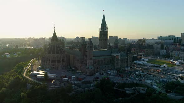 Aerial of the Parliament Buildings