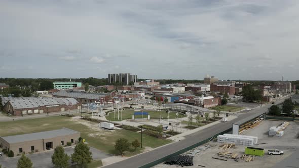 drone shot dowtown Wilson North Carolina