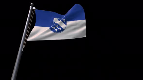 Kassel City  Flag (Germany)With Alpha Channel 4K