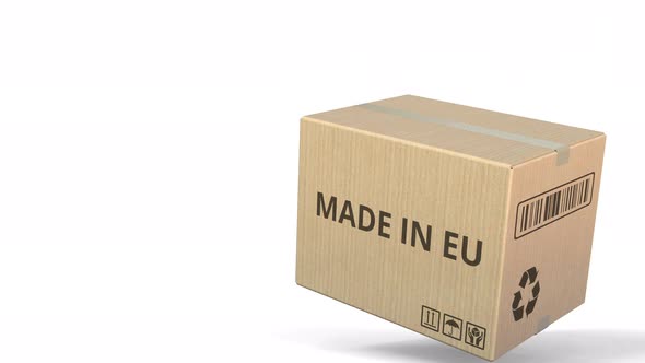 Falling Carton with MADE IN EU Text alt