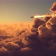 Missile Fly Above the Clouds 4k - VideoHive Item for Sale