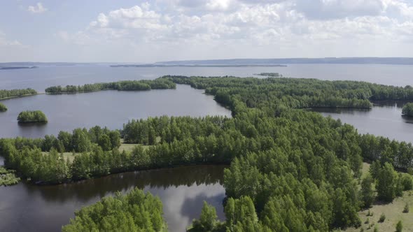 Islands on the Volga, Aerial View