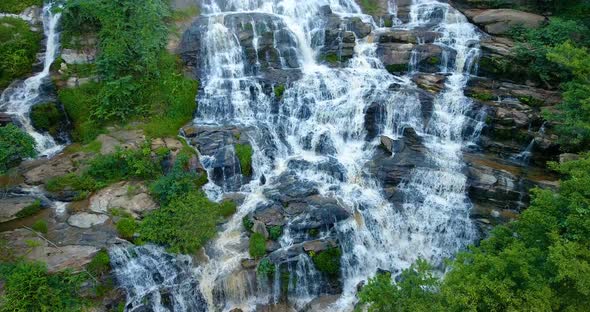 Aerial View of Maeya Waterfall Thailand