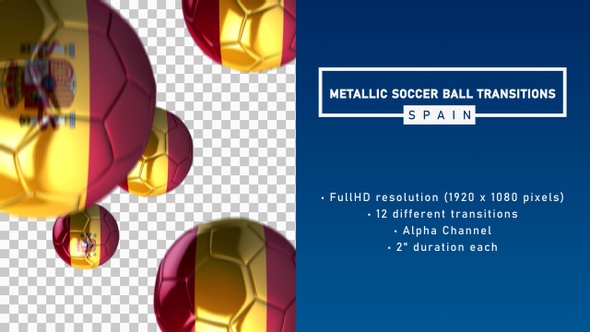 Metallic Soccer Ball Transitions - Spain alt