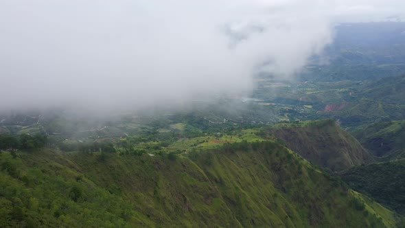 The Mountain Range Is Covered with Evergreen Rain Forest