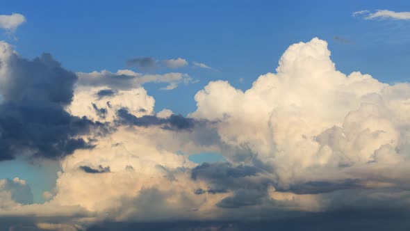 Orange clouds in the evening