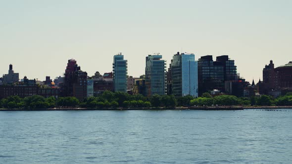 Manhattan Financial District Skyline at Daytime Beautiful Cityscape of New York