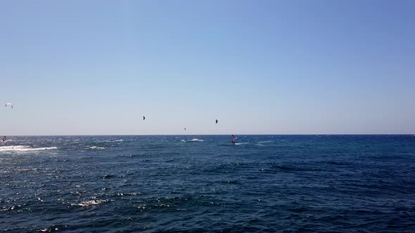 Surfers at Atlantc Ocean