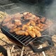Barbecue with delicious grilled chicken meat on grill - VideoHive Item for Sale