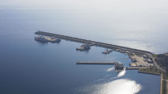 Istanbul Maltepe Bosphorus Aerial View Breakwater