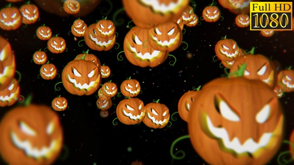 Helloween Evil Pumpkin Video Loops Pack 001