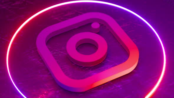 Glowing Instagram  Logo