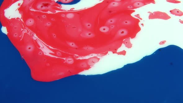 Abstract Red And Blue With White Swirl Paint Blast Texture