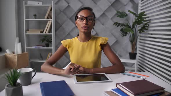 Female Recruiter During Online Interview