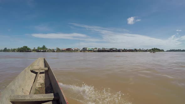 Boat ride on the Mekong River in the 4,000 islands near Don Det in Laos