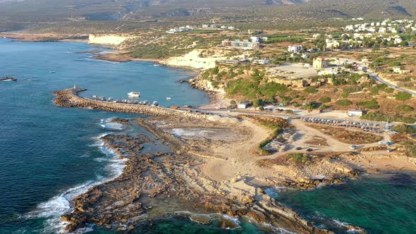 View of St George's Harbour. Peyia, Paphos District, Cyprus