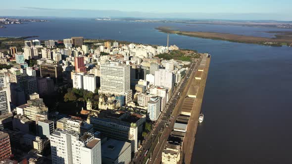 Porto Alegre Rio Grande do Sul Brazil. Downtown of coast city.