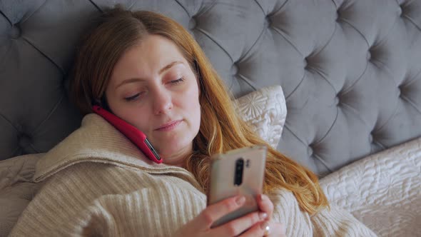 Woman With Smartphones