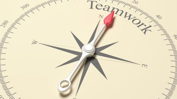 Compass Pointing to Teamwork